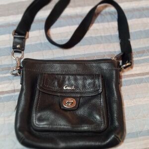 Coach Black Leather Crossbody Bag